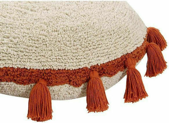 Lorena Canals Rotund Pernă decorativă pentru copii Circle Alb Terracota Roșu D50buc