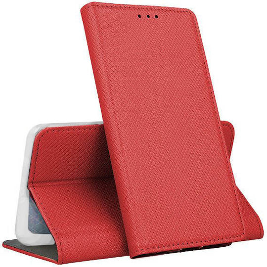 Forcell Smart Magnet Book Δερματίνης 2mm Κόκκινο (Redmi Note 8T)