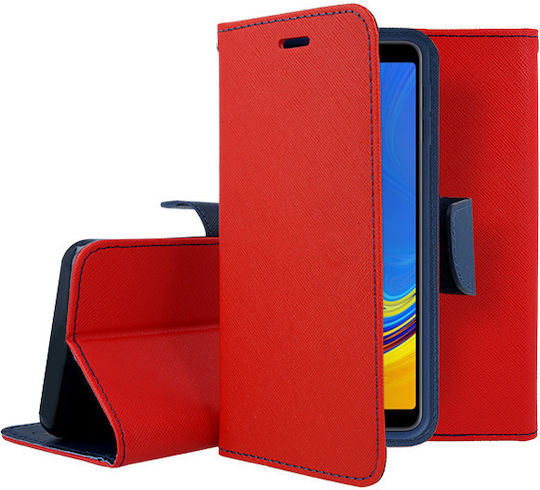 Fancy Портмоне Изкуствена кожа Червен (Huawei Y5p)