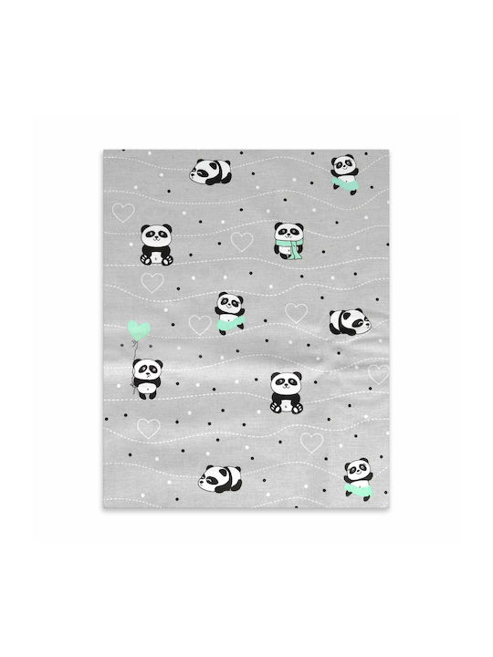 Dimcol Panda Față de pernă pentru bebeluși din 100% bumbac 112 Green 35x45cm 1915817715811288