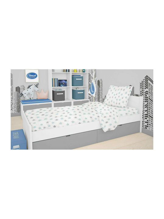 Dimcol Star Baby Cotton Pillowcase Light Blue 35x45cm