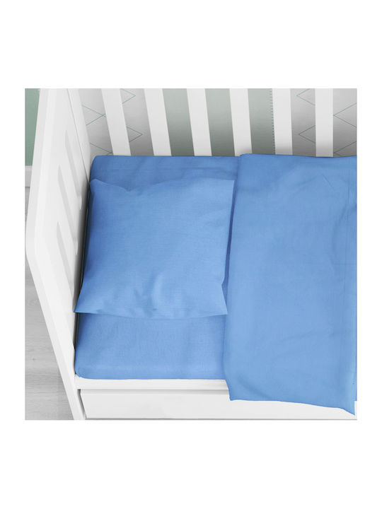 Dimcol Solid Baby Cotton Pillowcase Blue 35x45cm