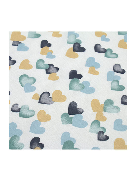 Dimcol Hearts Baby Cotton Pillowcase Light Blue 35x45cm