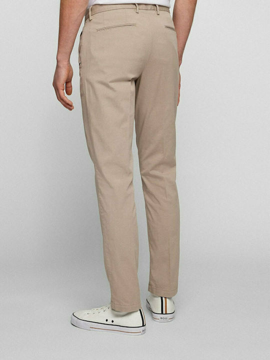 Hugo Boss Herrenhose Anzughose Elastisch in Slim Passform Beige