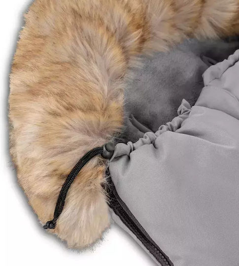 Lionelo Frode Universal Waterproof Stroller Footmuff with Fleece Lining 90x45cm Gray Dove