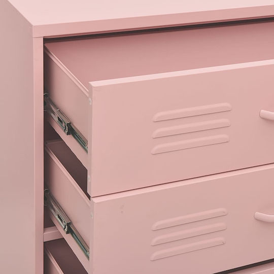 Metallische Büro-Schublade Rosa 80x35x101,5cm