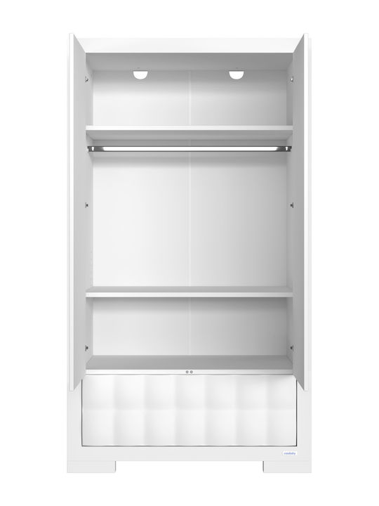 Eden Dulap Pentru Copii Cu Ușă Dublă Alb 101x54x178cm