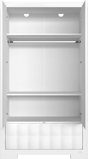 Eden Dulap Pentru Copii Cu Ușă Dublă Alb 101x54x178cm