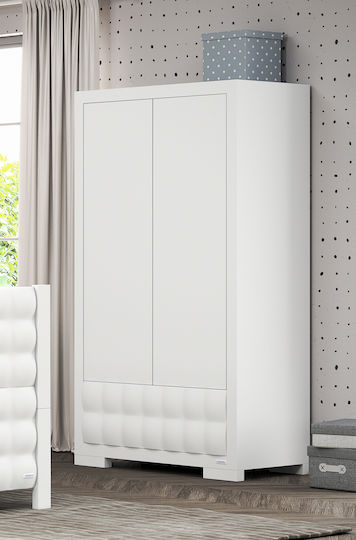 Eden Dulap Pentru Copii Cu Ușă Dublă Alb 101x54x178cm