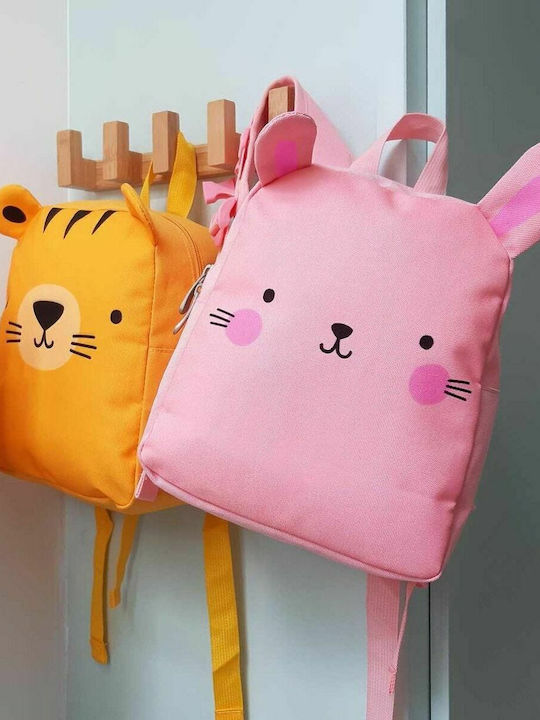 A Little Lovely Company Pink Bunny School Bag Backpack Kindergarten Pink 16Liters