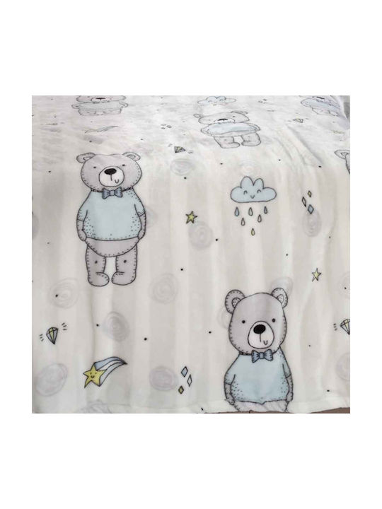 Das Home Κουβέρτα Fleece Γκρι 160x220εκ.