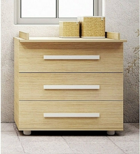 Primo Baby Kommode mit 3 Schubladen Beige 94x51x88cm