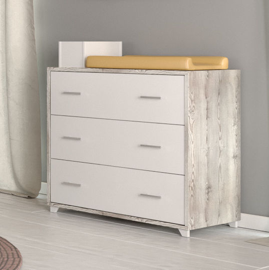 Emily Baby Dresser with 3 Drawers White 100x51x94cm