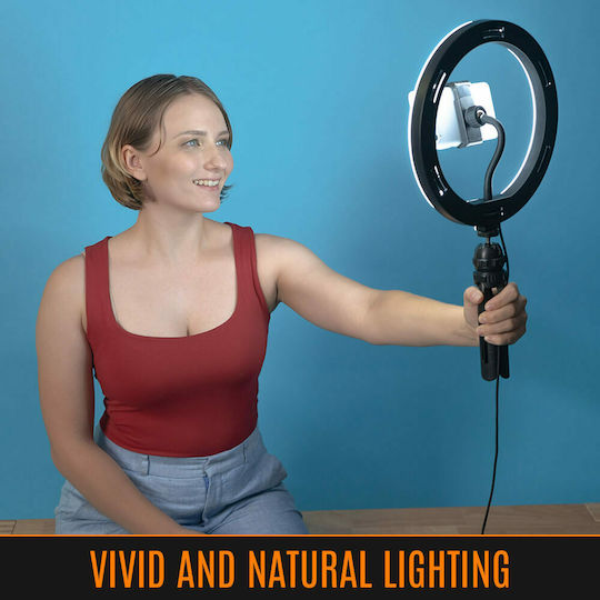Kolink Streamplify Ring Light 26cm 3000 - 6000K με Επιτραπέζιο Τρίποδο και Βάση για Κινητό