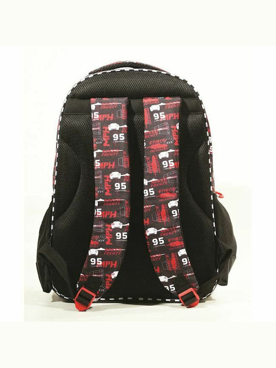 Gim Cars Lmq School Bag Backpack Elementary, Elementary Multicolour with Water Bottle Holder 27Liters