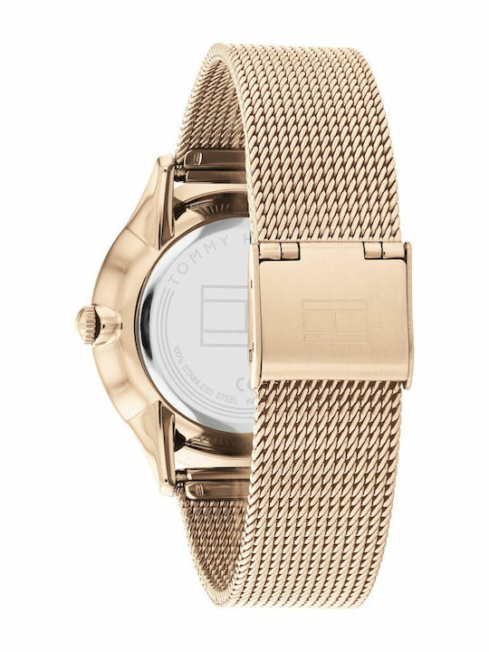 Tommy Hilfiger Layla Women's Watch Chronograph with Pink Gold Metal Bracelet