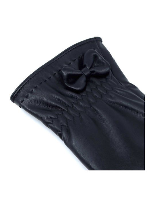 Women's Leather Touch Gloves Black