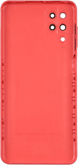 Battery Cover Battery Door Cover Back Camera Lens Bezel Red for Galaxy A12