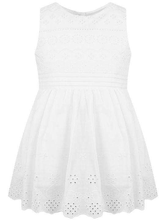 Energiers Kids Dress Sleeveless White