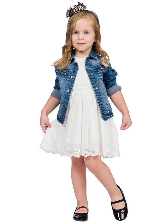 Children's Dress Sleeveless Lace Ecru