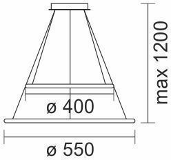 Spot Light LED Κρεμαστό Φωτιστικό Καφέ 55εκ.