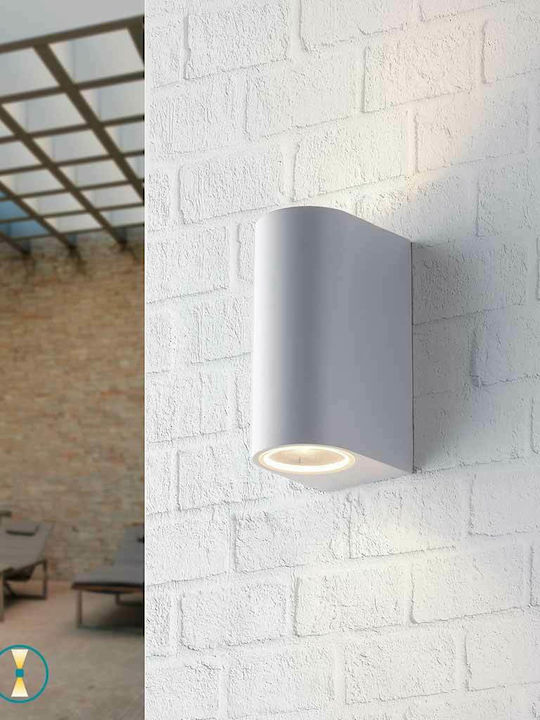 Fan Europe Wandmontiertes Außen-Spotlight GU10 IP54 Doppelstrahl 15.1x9.3x6.7εκ.