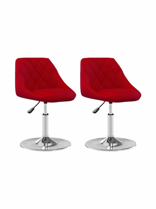 Swivel Visitor Chair Κόκκινες 46x44x62.5cm 2pcs