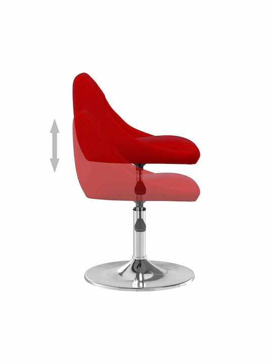 Swivel Visitor Chair Κόκκινες 46x44x62.5cm 2pcs