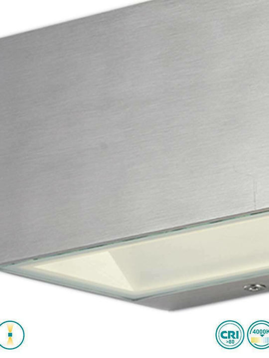 Fan Europe Wall-Mounted Outdoor Ceiling Light LED IP54 20W with Natural White Light Double Beam 22x10.3x8.5εκ.
