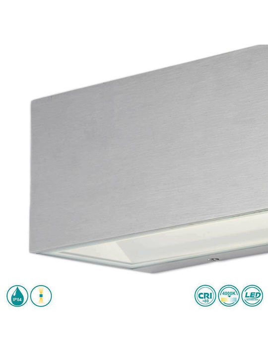 Fan Europe Wall-Mounted Outdoor Ceiling Light LED IP54 40W with Natural White Light Double Beam 30x10.8x12εκ.
