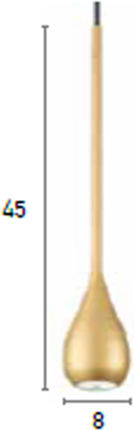 Luma Pendant Light Gold with Socket GU10 45x8x63cm