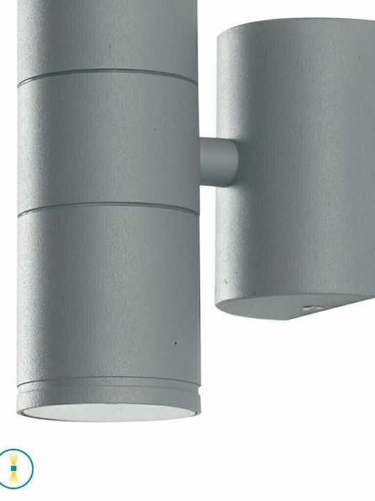 Fan Europe Wandmontiertes Außen-Spotlight GU10 IP44 Doppelstrahl 16x11x6εκ.