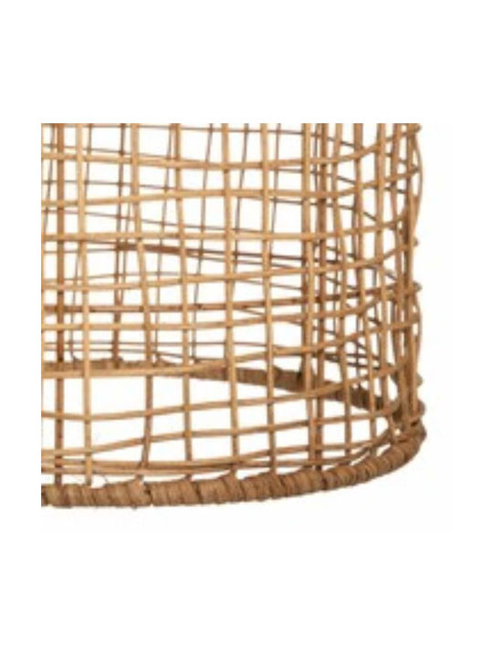 Atmosphera Karla Ceiling Light Beige Grid with E27 Socket 24x24x34cm
