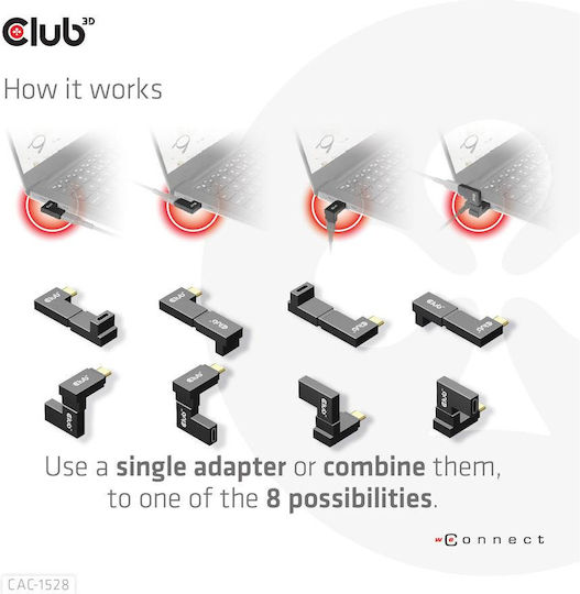Club3D Μετατροπέας USB-C male σε HDMI female 2τμχ CAC-1528