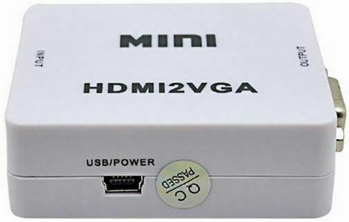 PowerPlus Μετατροπέας HDMI female σε 3.5mm / VGA female Λευκό (PS-M630)