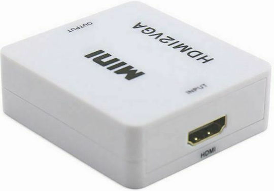 PowerPlus Μετατροπέας HDMI female σε 3.5mm / VGA female Λευκό (PS-M630)