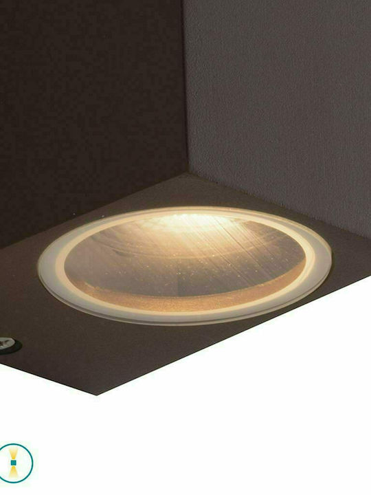 Fan Europe Wandmontiertes Außen-Spotlight GU10 IP54 Doppelstrahl 15.1x9.3x6.7εκ.
