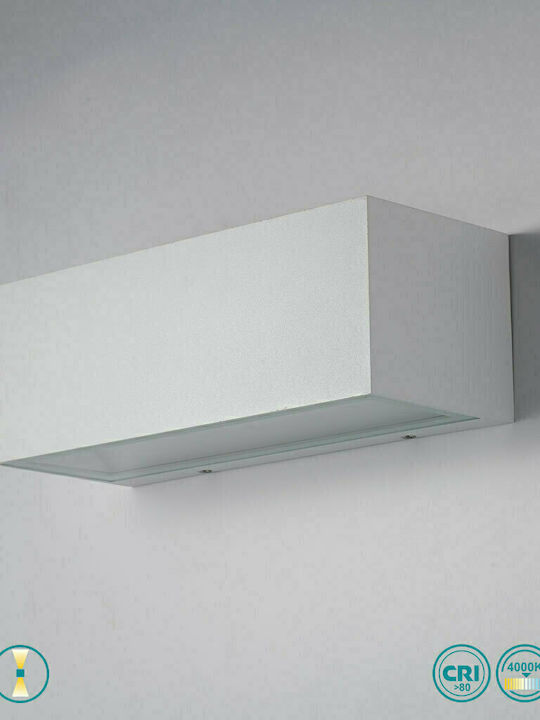 Fan Europe Wall-Mounted Outdoor Ceiling Light LED IP54 40W with Natural White Light Double Beam 30x10.8x12εκ.