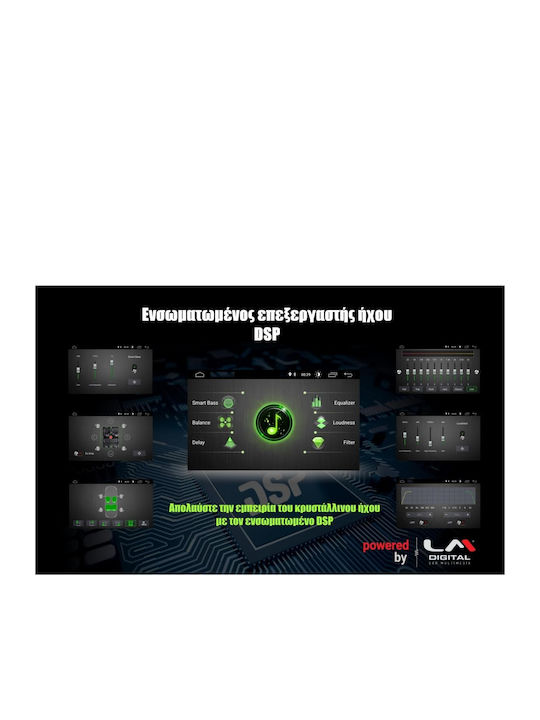 LM Digital Автомобилна Аудио Система (Блутут/USB/AUX/WiFi/GPS) с Тъчскрийн 6.2"