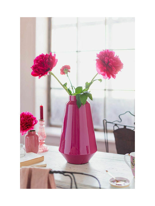 PiP Studio Διακοσμητικό Βάζο Μεταλλικό Royal Ροζ 20xΥ36cm