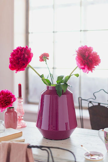 PiP Studio Metallische Rosa Vase 20xH29cm