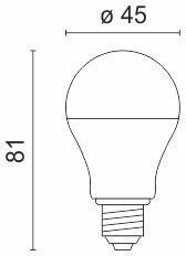Spot Light Λάμπα LED 7W για Ντουί E27 και Σχήμα G45 Θερμό Λευκό 550lm
