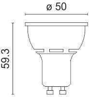 Spot Light Λάμπα LED 7W για Ντουί GU10 και Σχήμα MR16 Θερμό Λευκό 550lm