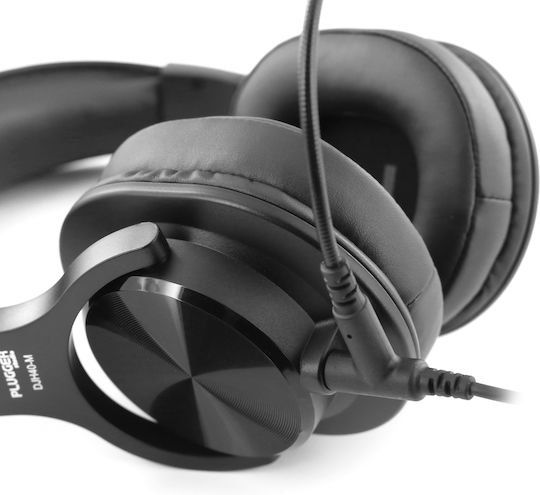 Plugger DJH40M Надушници Мултимедийни слушалки с микрофон и връзка 3,5 мм жак в Черен цвят