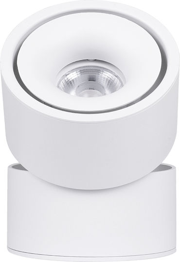 GloboStar Omega Einzel LED Warmes Weiß Spot in Weiß Farbe