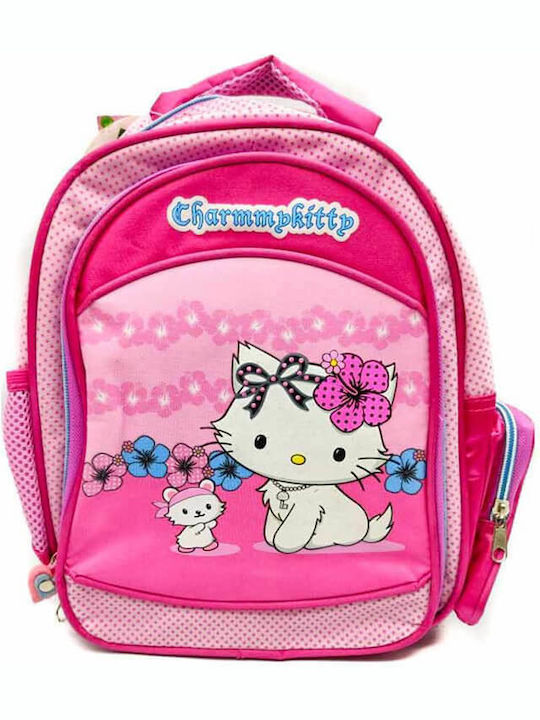 Gim Charmmy Kitty Flowers School Bag Backpack Elementary, Elementary in Purple color