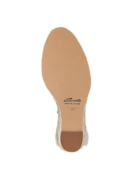 Damenplattformen im Espadrilles-Stil Nude