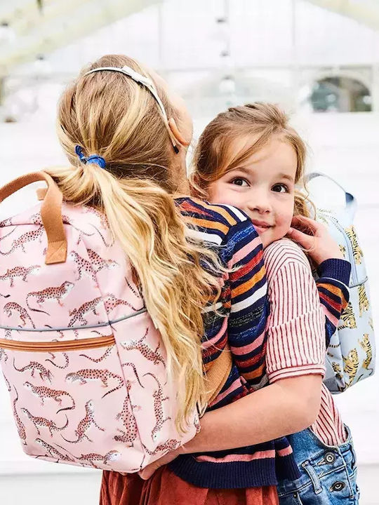 Petit Monkey Leopardgecko Schulranzen Rucksack Kindergarten Rosa mit Flaschenhalter