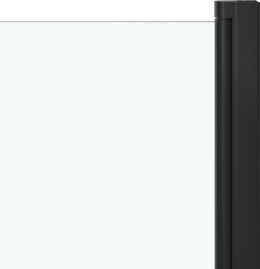 vidaXL Shower Screen Bathtub with Foldable Door 95x140cm Black