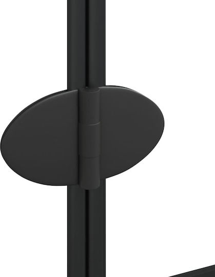 vidaXL Duschwand Badewanne mit Zusammenklappbar Tür 80x140cm Schwarz